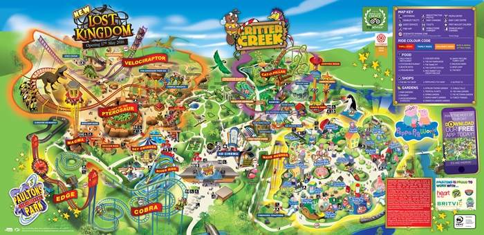 mapa de paultons park