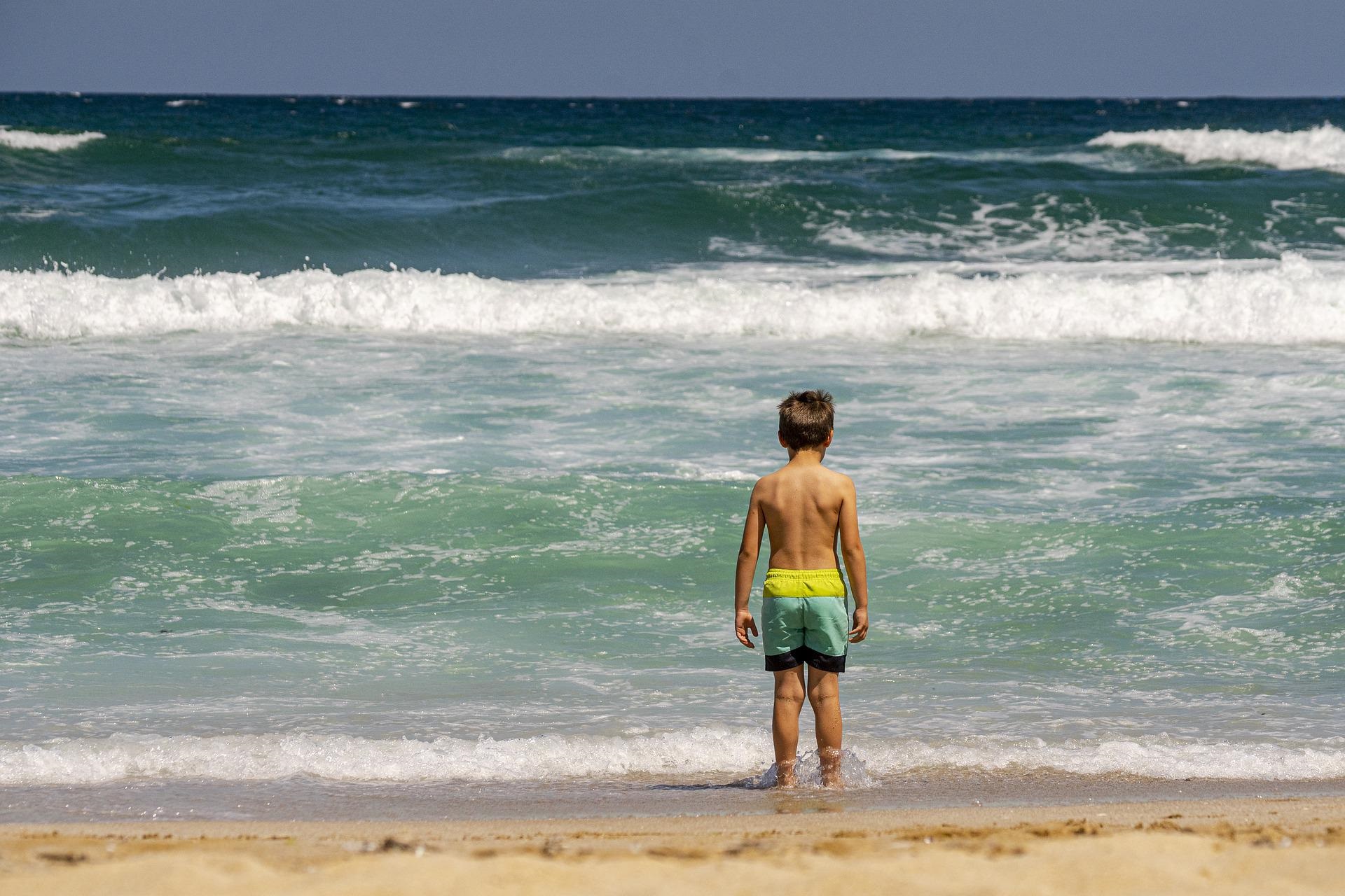 los viajes de playa para niños